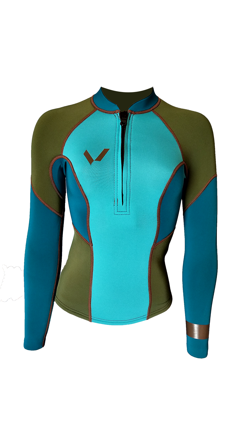 Womens Premium 2x2 Front-Zip Jacket - Volte Wetsuits Australia